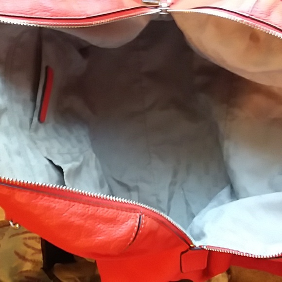 SOLD Michael Kors TravelBag Orange Leather XLarge Bag. Excellent Condition - Picture 11 of 14